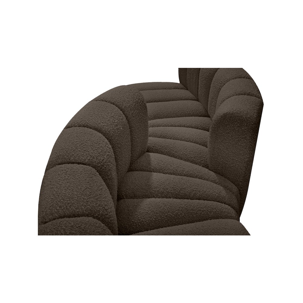 Arc Brown Boucle Fabric Modular Sofa. Picture 7
