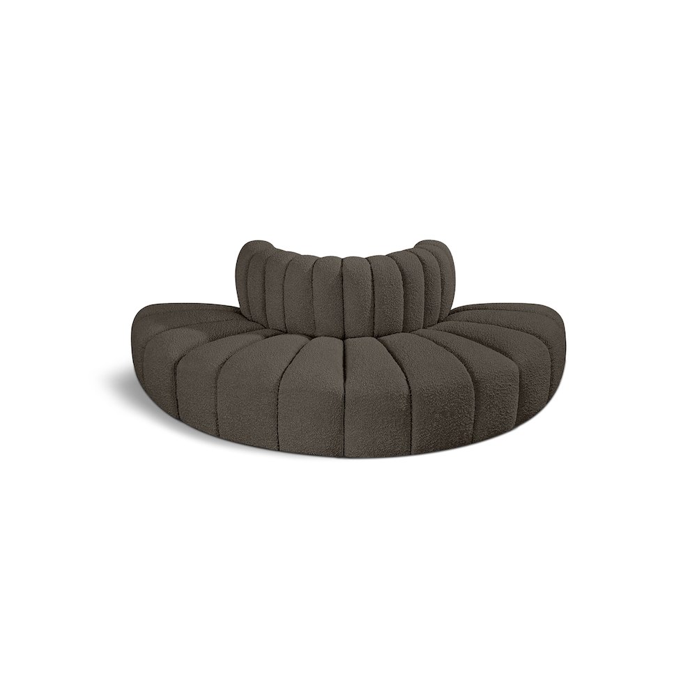 Arc Brown Boucle Fabric Modular Sofa. Picture 1