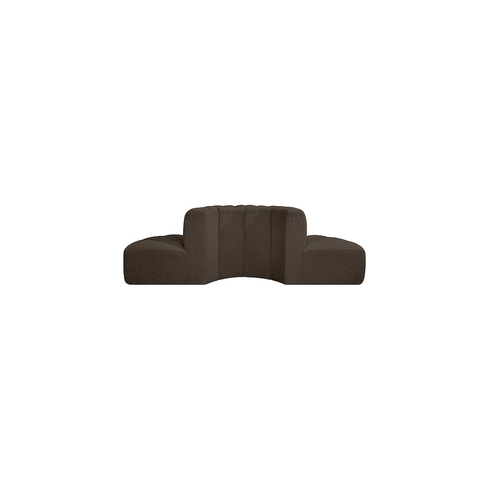 Arc Brown Boucle Fabric Modular Sofa. Picture 3