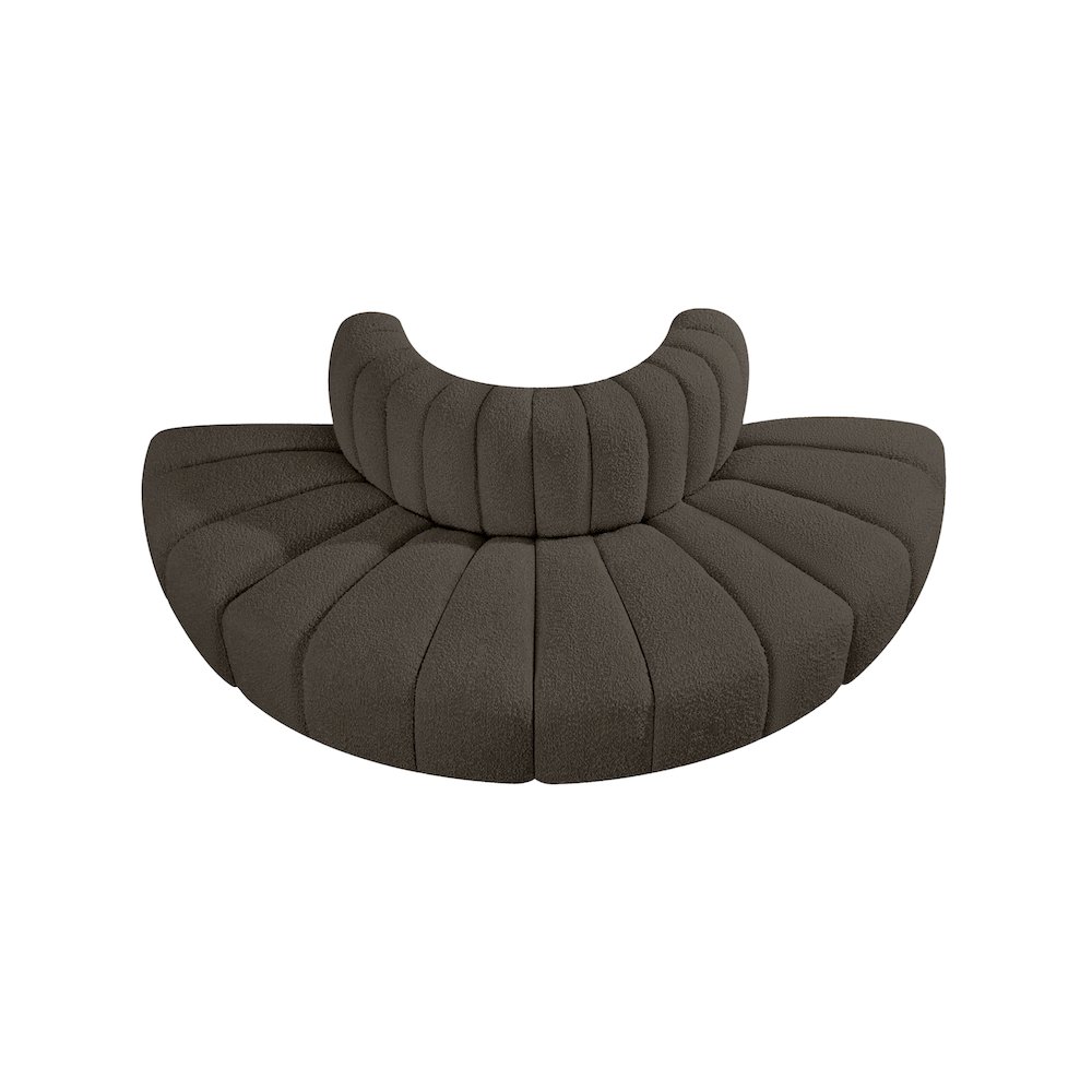 Arc Brown Boucle Fabric Modular Sofa. Picture 4