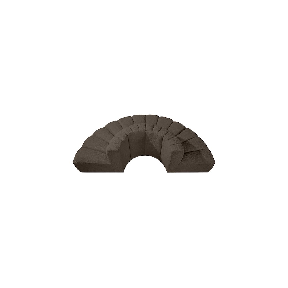 Arc Brown Boucle Fabric Modular Sofa. Picture 5
