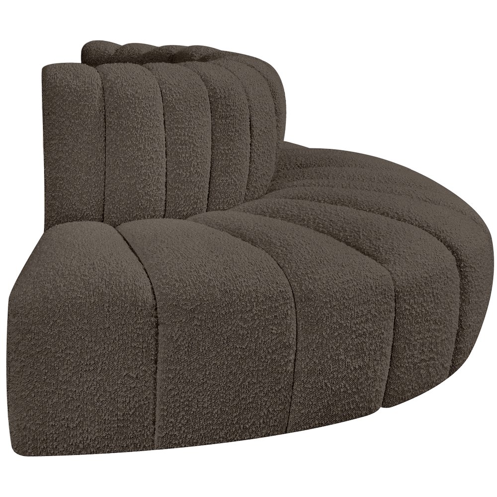 Arc Brown Boucle Fabric Modular Sofa. Picture 6