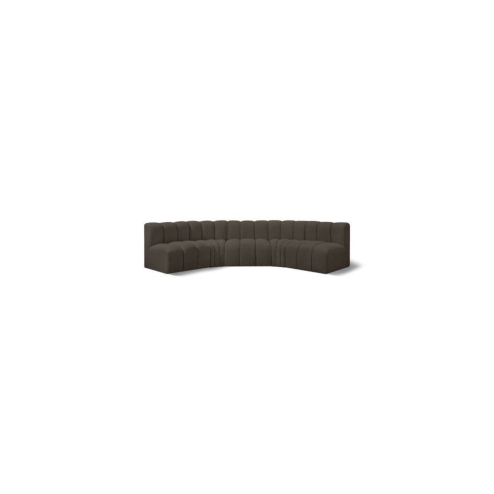 Arc Brown Boucle Fabric Modular Sofa. Picture 1