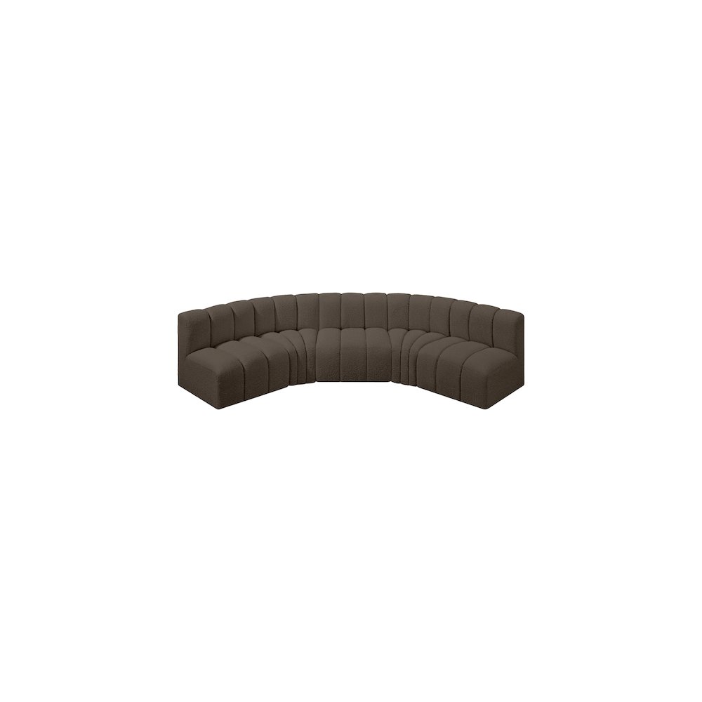 Arc Brown Boucle Fabric Modular Sofa. Picture 4