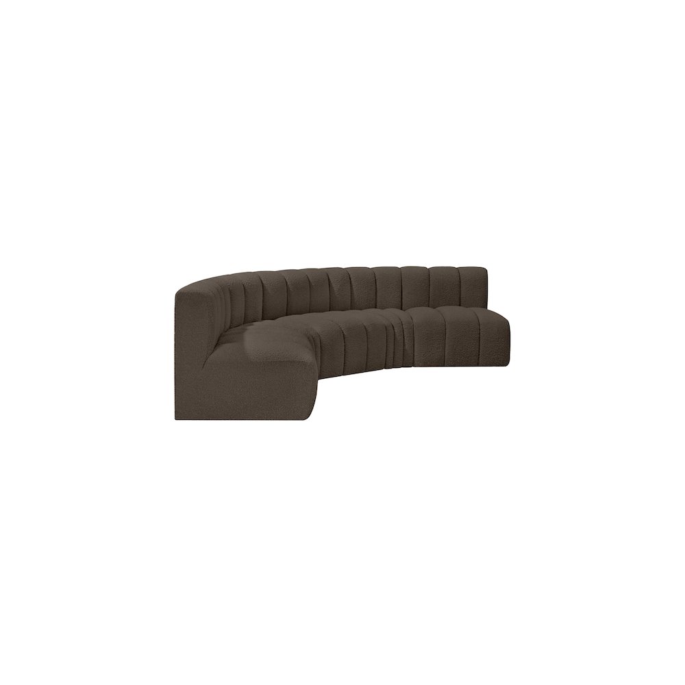 Arc Brown Boucle Fabric Modular Sofa. Picture 5