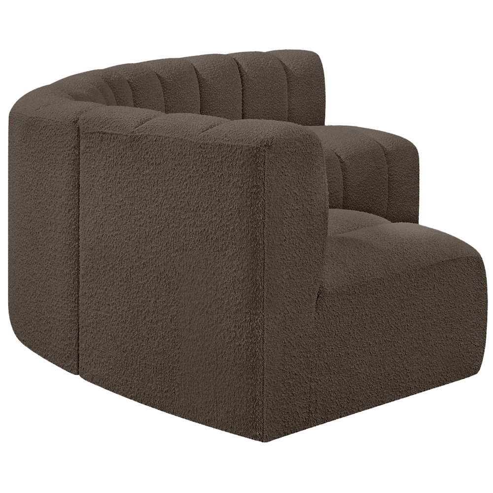 Arc Brown Boucle Fabric Modular Sofa. Picture 6