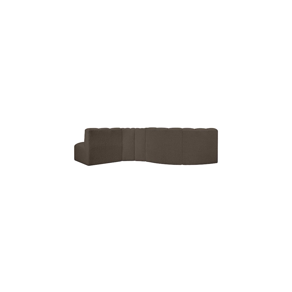 Arc Brown Boucle Fabric Modular Sofa. Picture 3