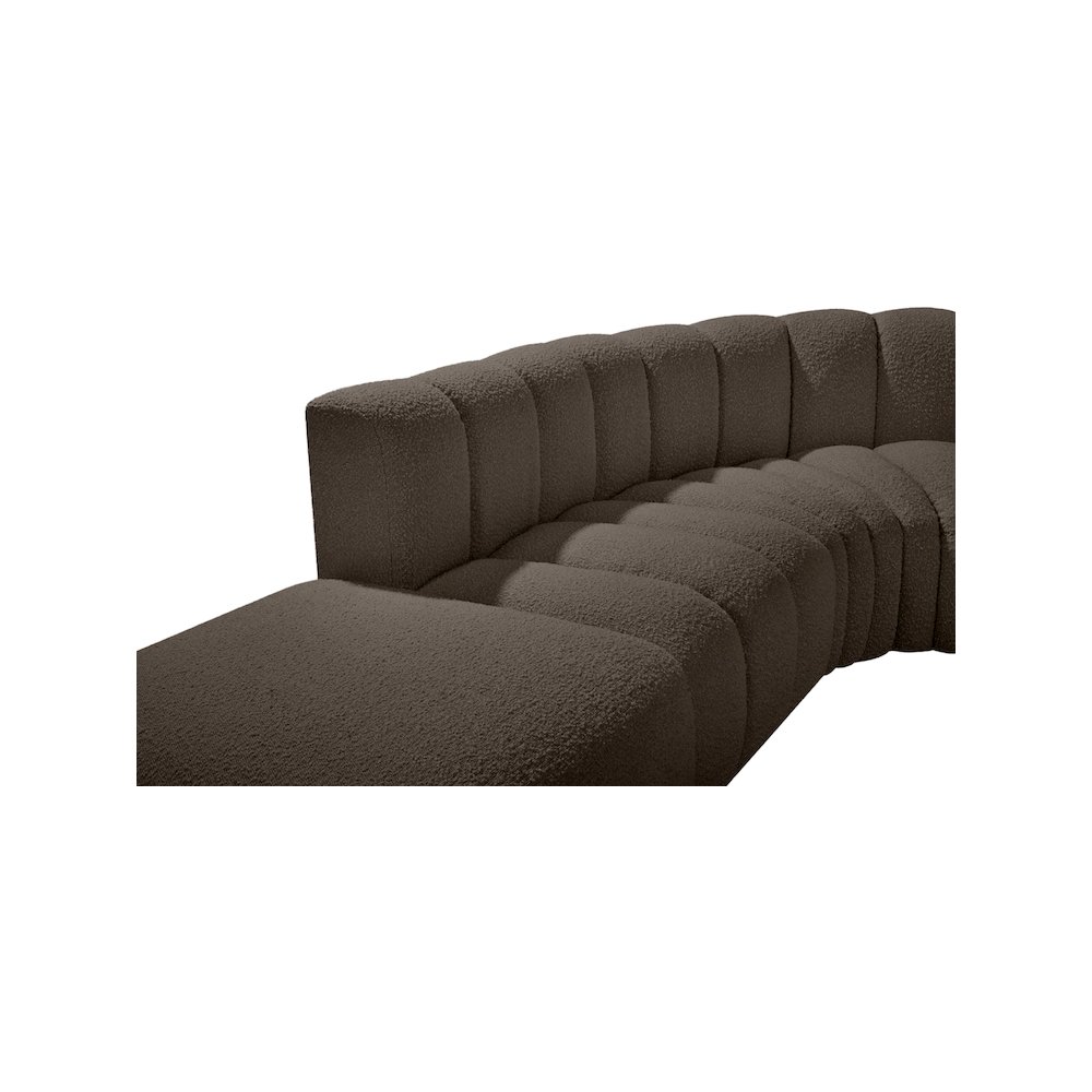 Arc Brown Boucle Fabric Modular Sofa. Picture 6