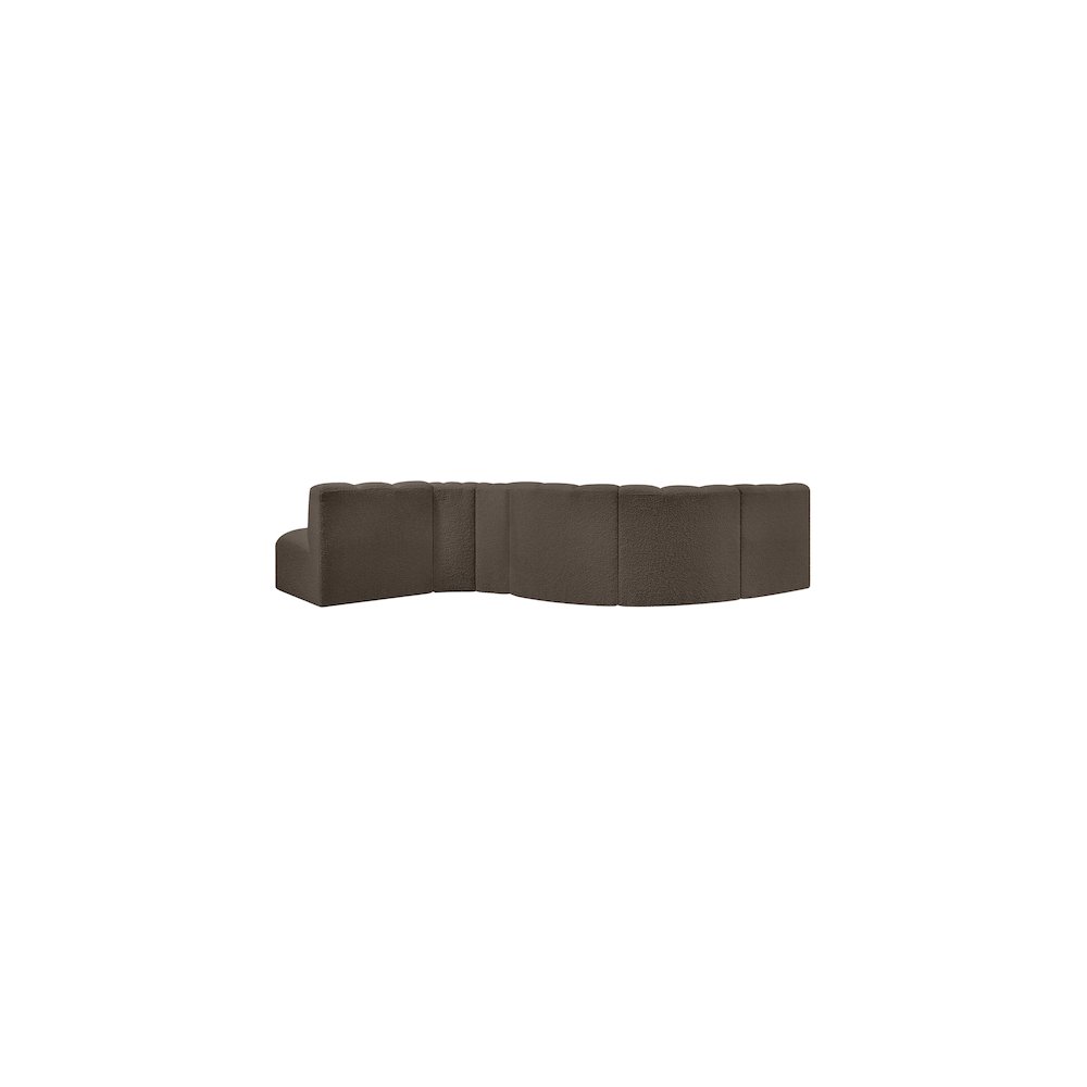 Arc Brown Boucle Fabric Modular Sofa. Picture 3