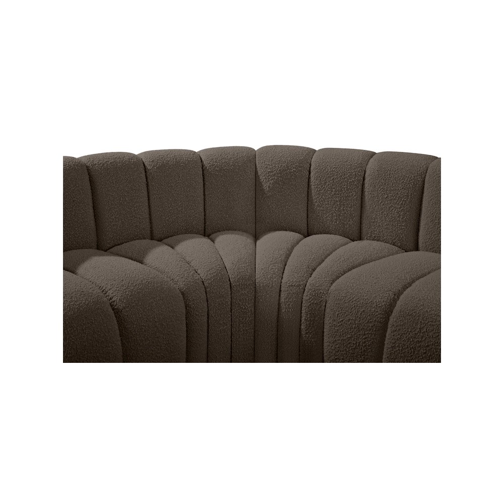 Arc Brown Boucle Fabric Modular Sofa. Picture 6