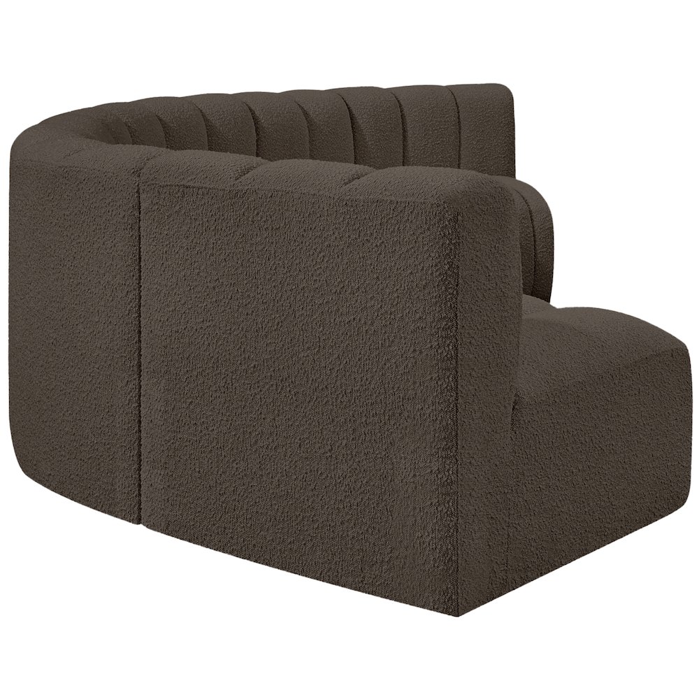 Arc Brown Boucle Fabric Modular Sofa. Picture 6