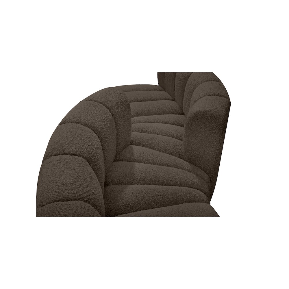 Arc Brown Boucle Fabric Modular Sofa. Picture 4