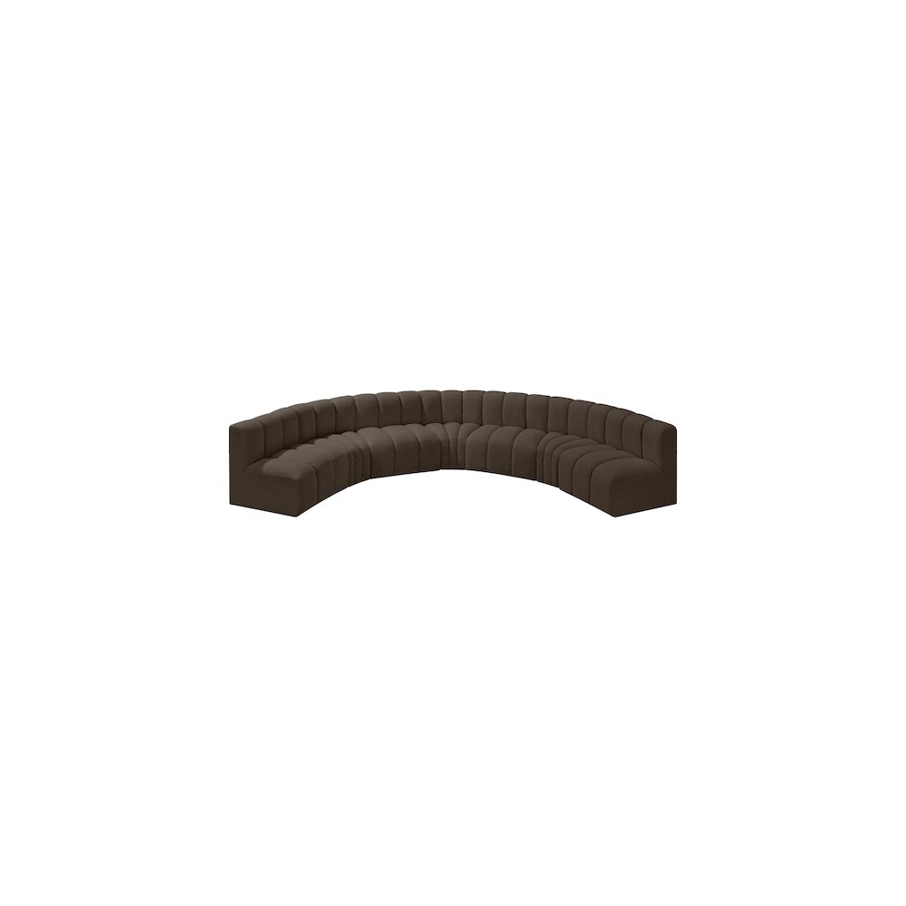 Arc Brown Boucle Fabric Modular Sofa. Picture 5