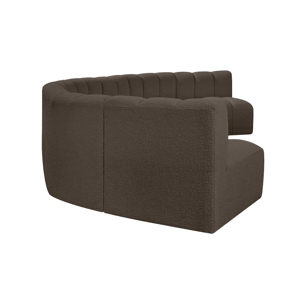 Arc Brown Boucle Fabric Modular Sofa. Picture 6