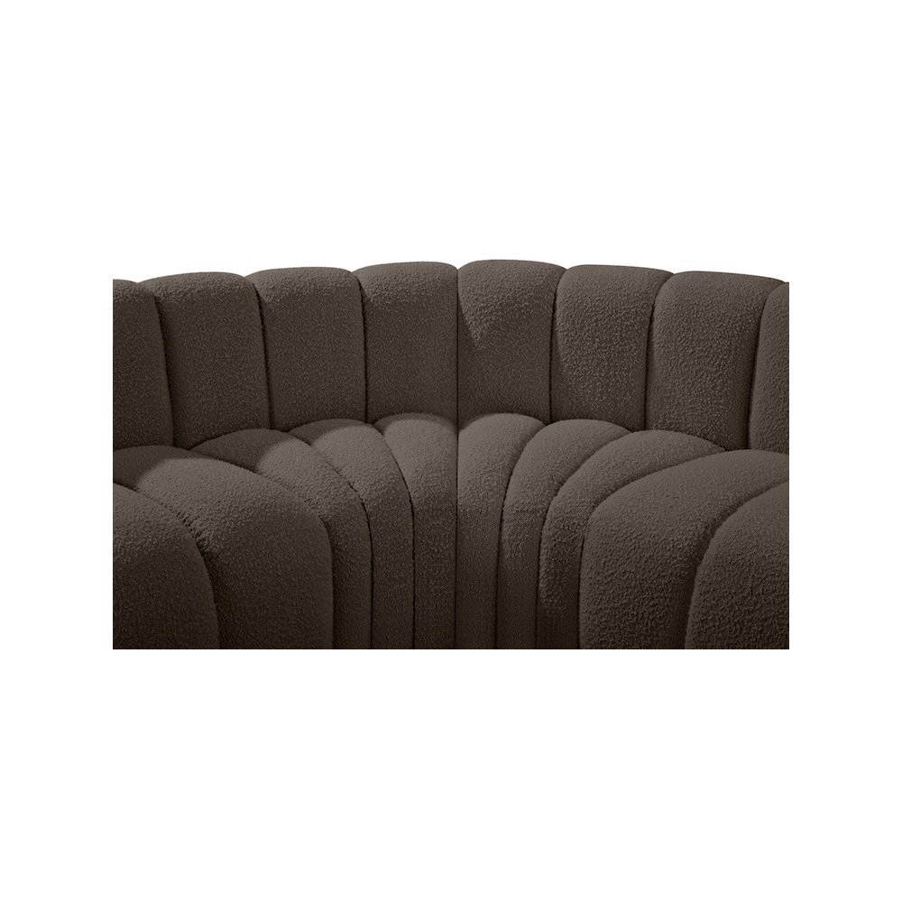 Arc Brown Boucle Fabric Modular Sofa. Picture 8