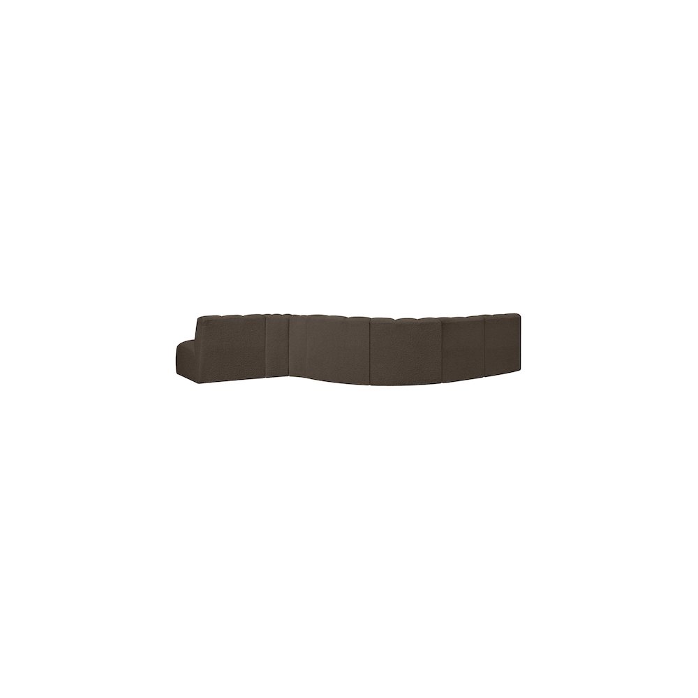 Arc Brown Boucle Fabric Modular Sofa. Picture 3