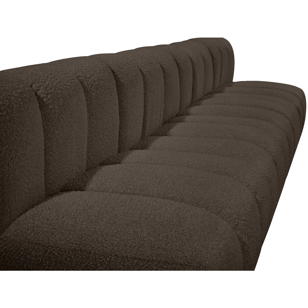 Arc Brown Boucle Fabric Modular Sofa. Picture 9