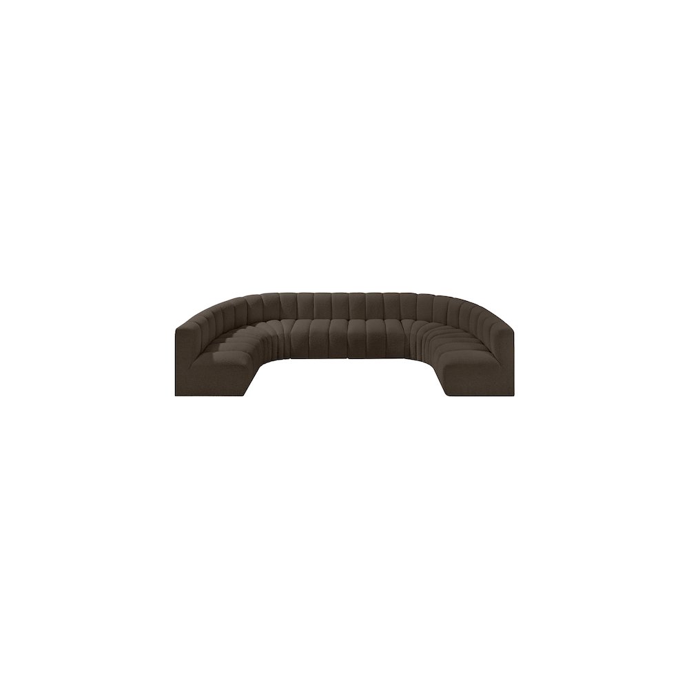 Arc Brown Boucle Fabric Modular Sofa. Picture 5