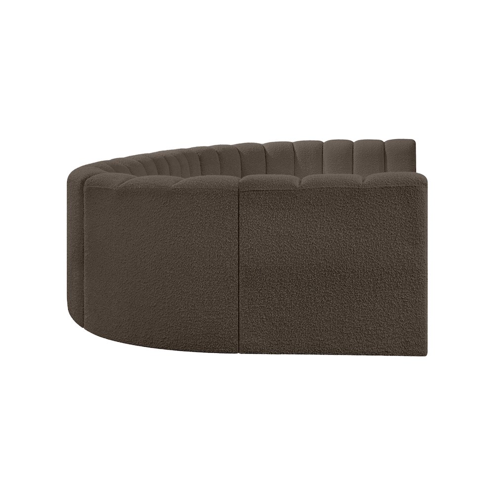 Arc Brown Boucle Fabric Modular Sofa. Picture 6