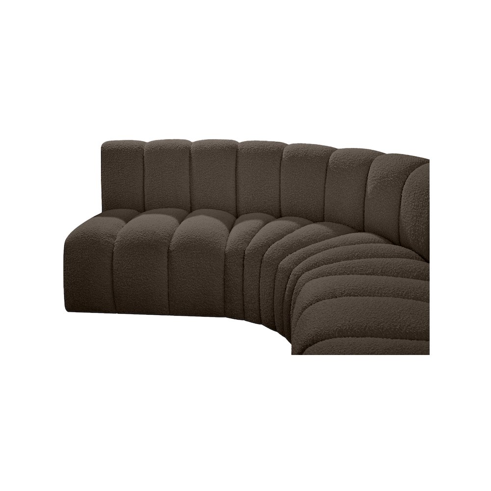 Arc Brown Boucle Fabric Modular Sofa. Picture 7