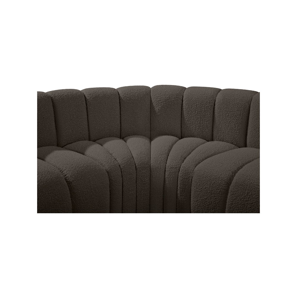 Arc Brown Boucle Fabric Modular Sofa. Picture 8
