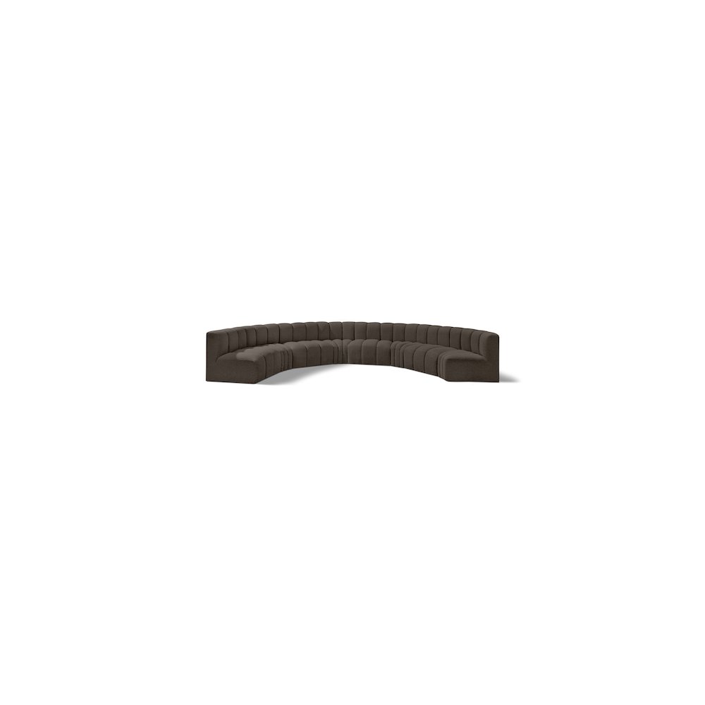 Arc Brown Boucle Fabric Modular Sofa. Picture 1
