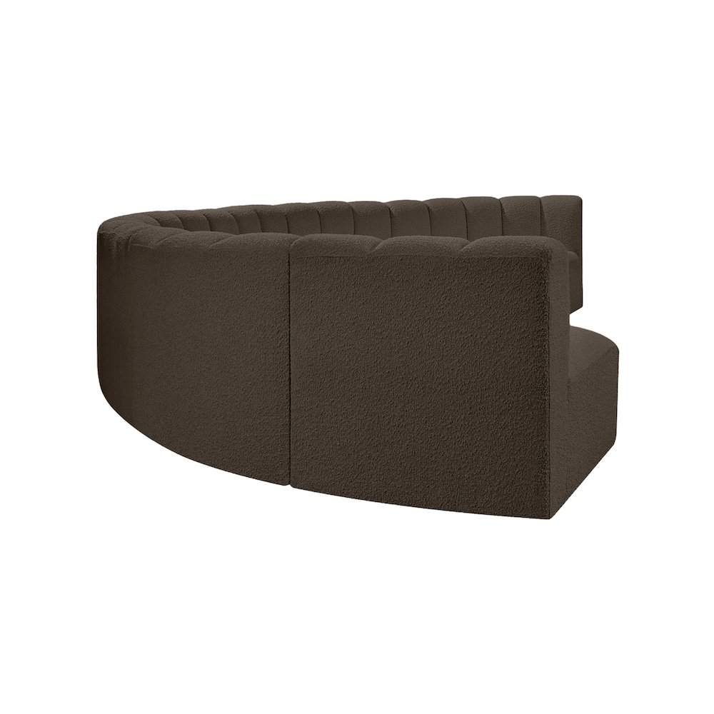 Arc Brown Boucle Fabric Modular Sofa. Picture 6