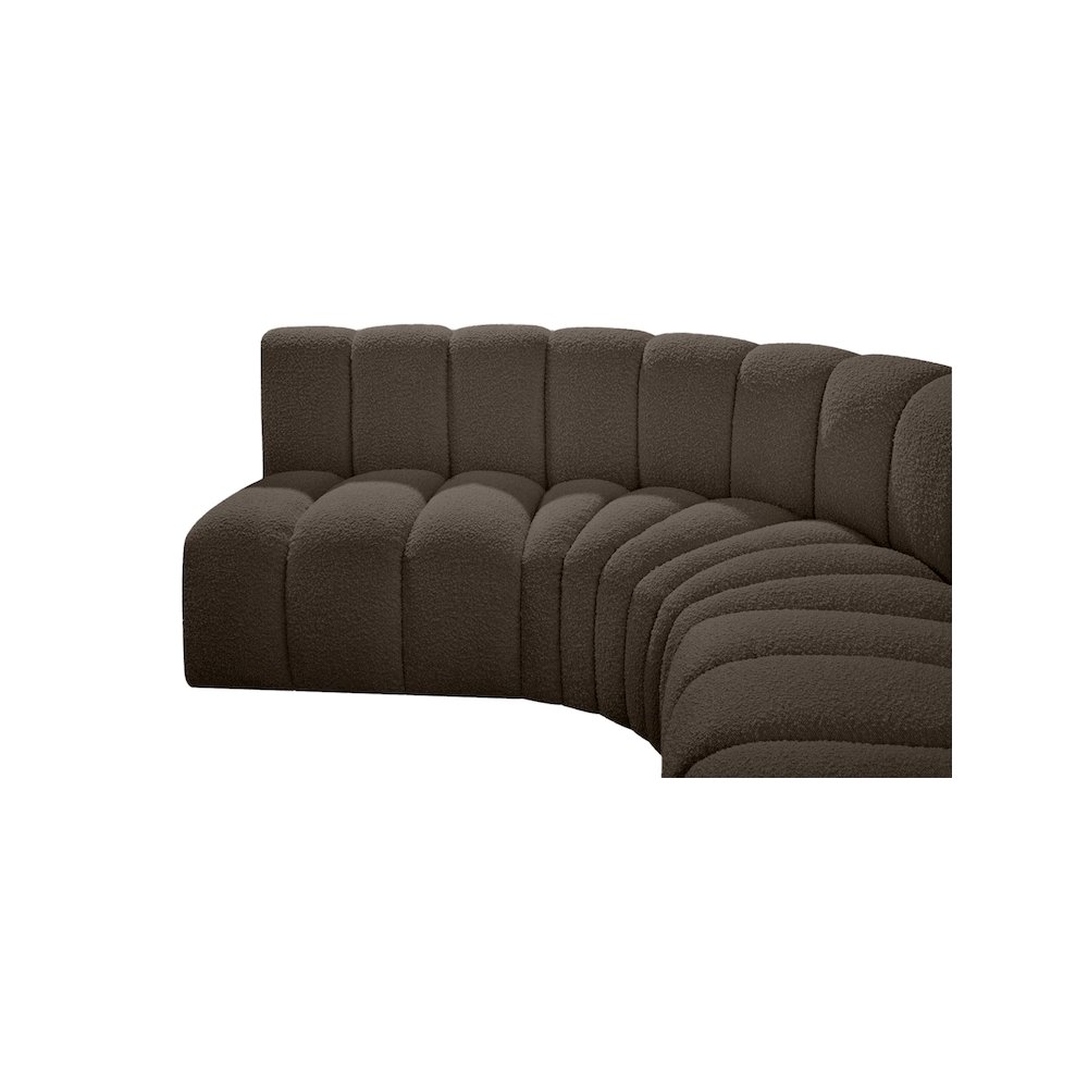 Arc Brown Boucle Fabric Modular Sofa. Picture 7