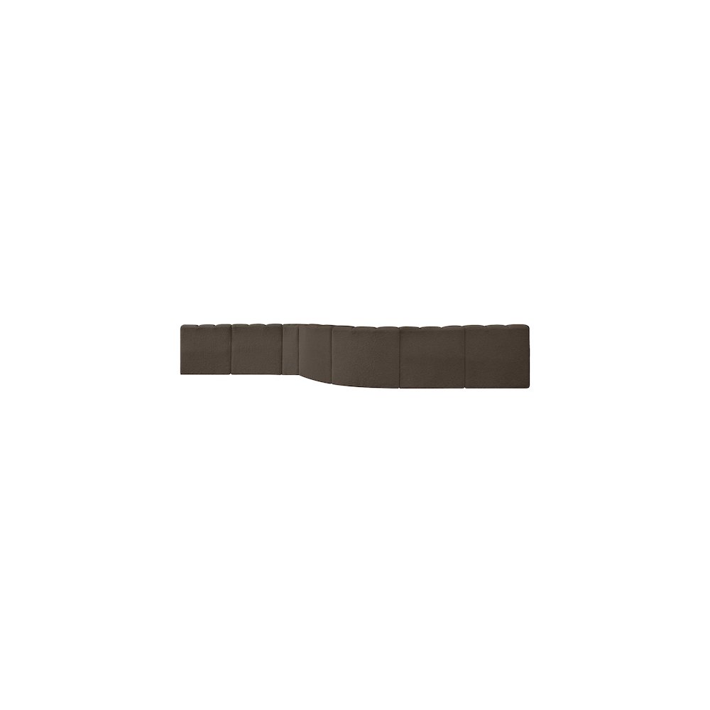 Arc Brown Boucle Fabric Modular Sofa. Picture 3
