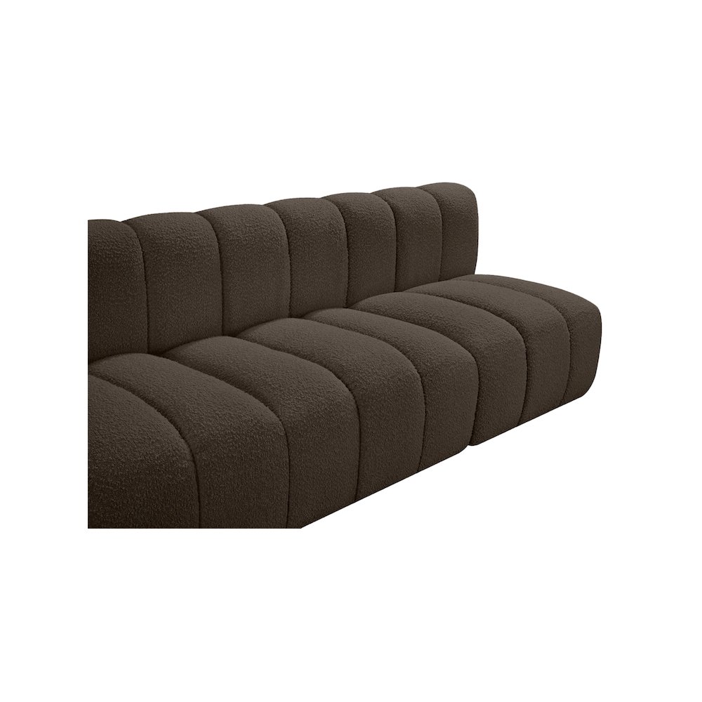 Arc Brown Boucle Fabric Modular Sofa. Picture 8