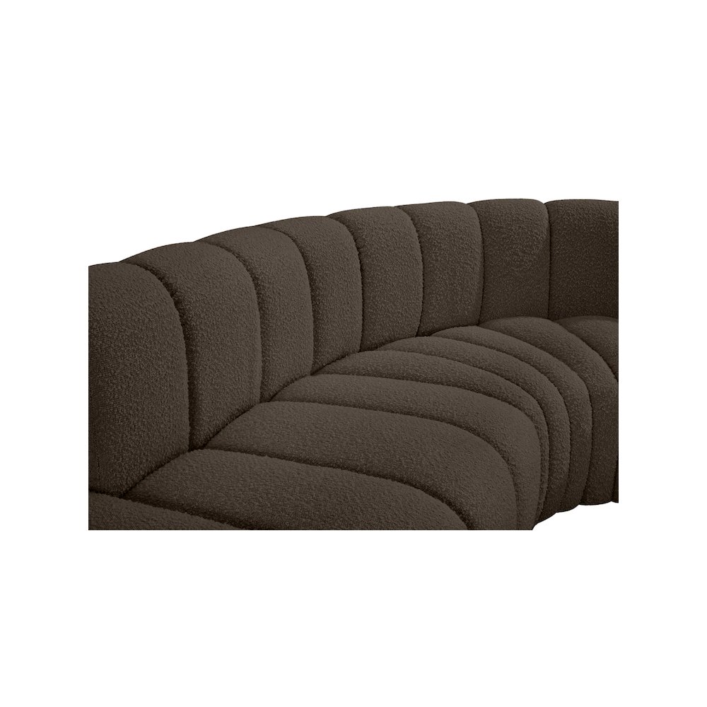 Arc Brown Boucle Fabric Modular Sofa. Picture 9