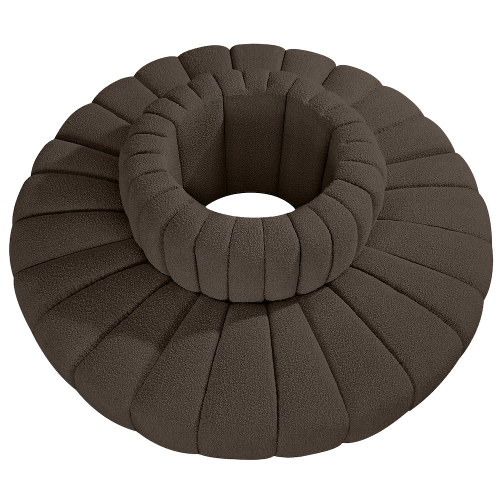 Arc Brown Boucle Fabric Modular Sofa. Picture 3