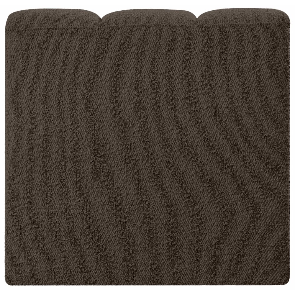 Arc Brown Boucle Fabric Straight Chair. Picture 3