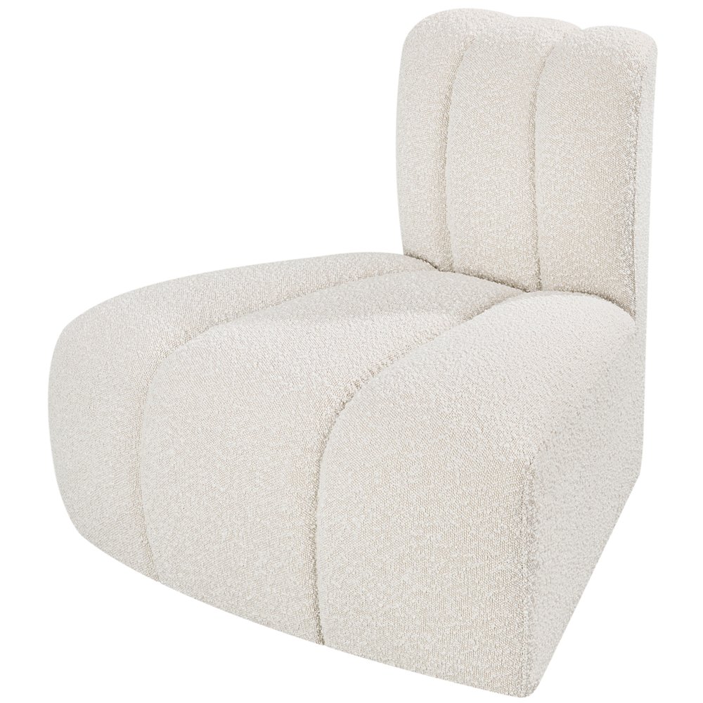 Arc Cream Boucle Fabric Reverse Corner. Picture 6