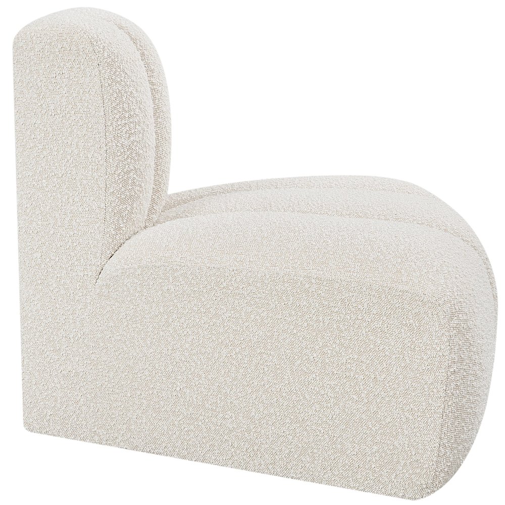 Arc Cream Boucle Fabric Reverse Corner. Picture 7