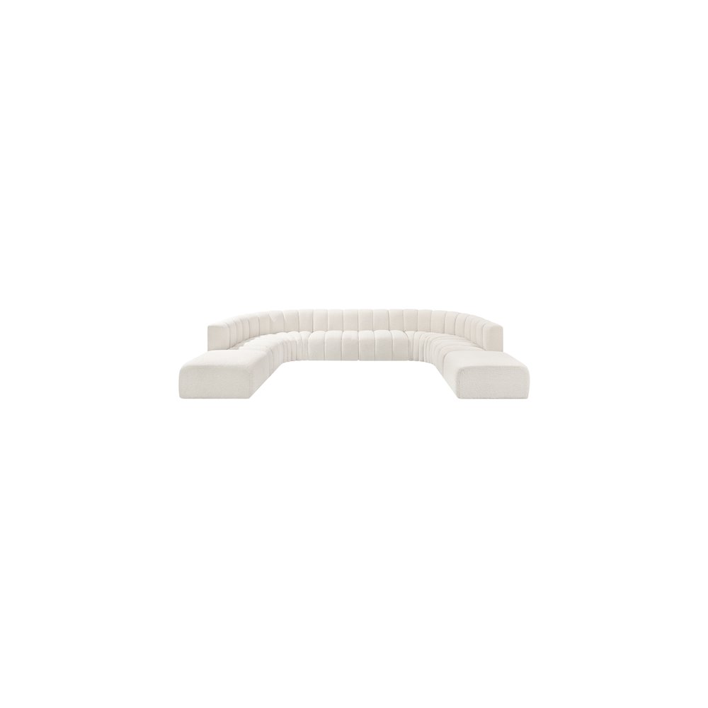 Arc Cream Boucle Fabric Modular Sofa. Picture 4