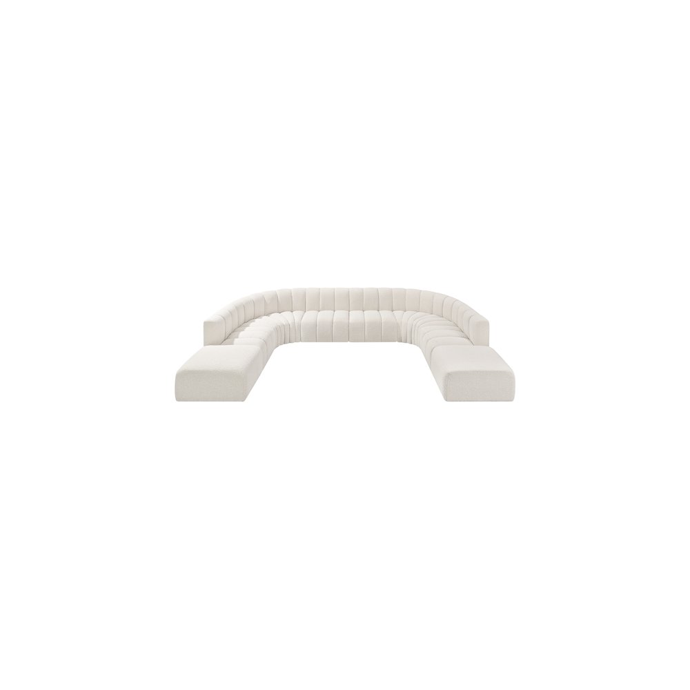 Arc Cream Boucle Fabric Modular Sofa. Picture 5