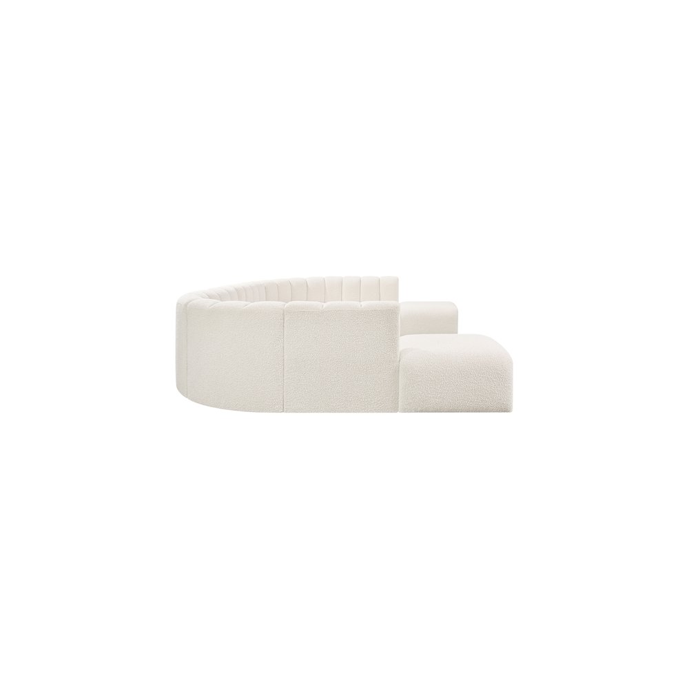 Arc Cream Boucle Fabric Modular Sofa. Picture 6