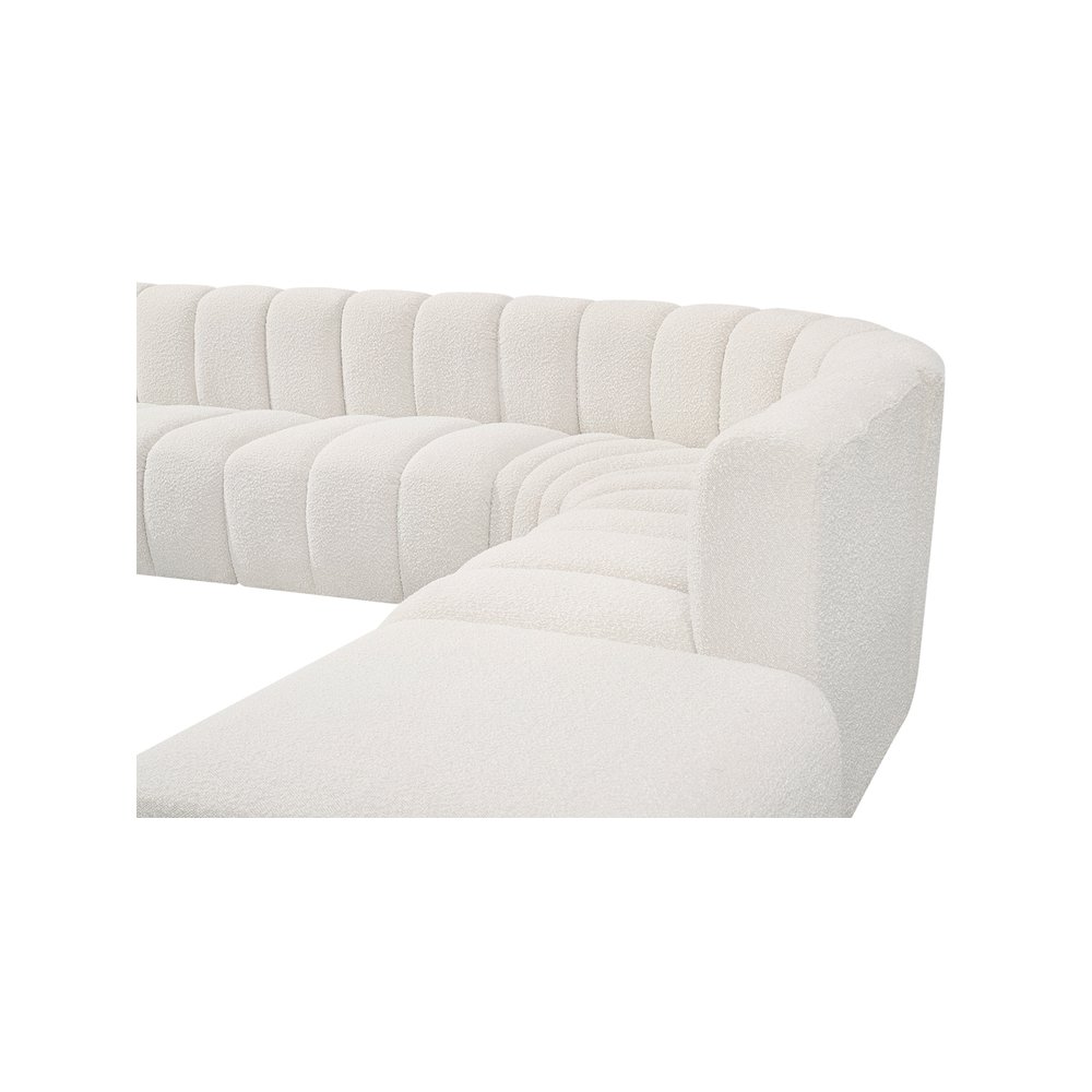 Arc Cream Boucle Fabric Modular Sofa. Picture 7