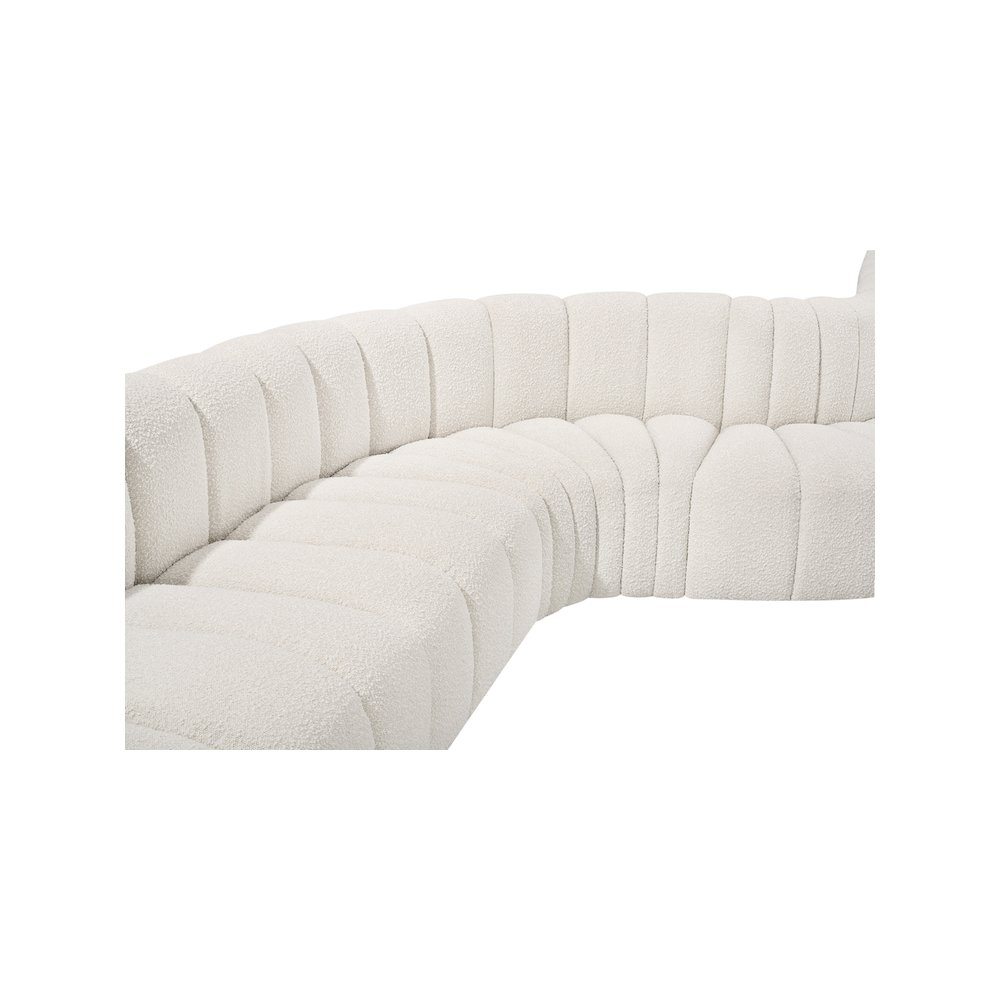 Arc Cream Boucle Fabric Modular Sofa. Picture 9