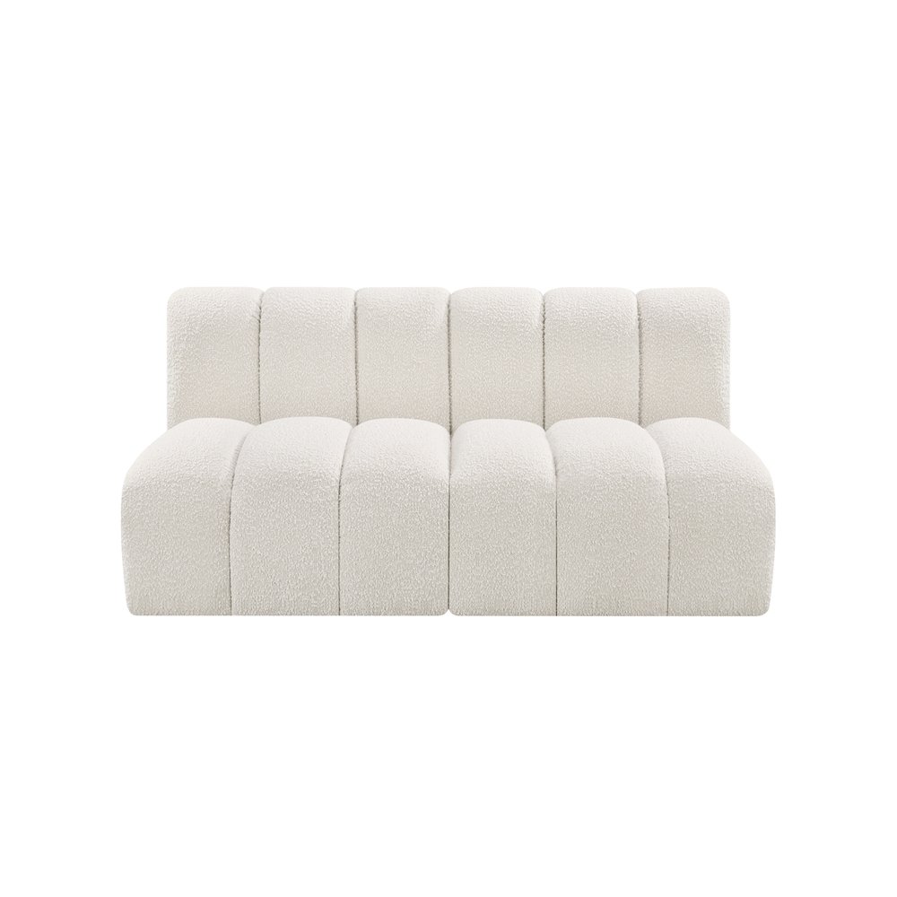 Arc Cream Boucle Fabric Modular Sofa. Picture 4