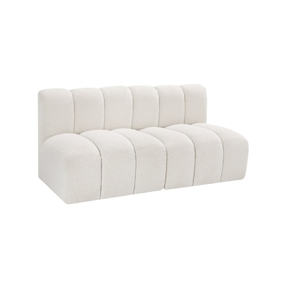 Arc Cream Boucle Fabric Modular Sofa. Picture 6