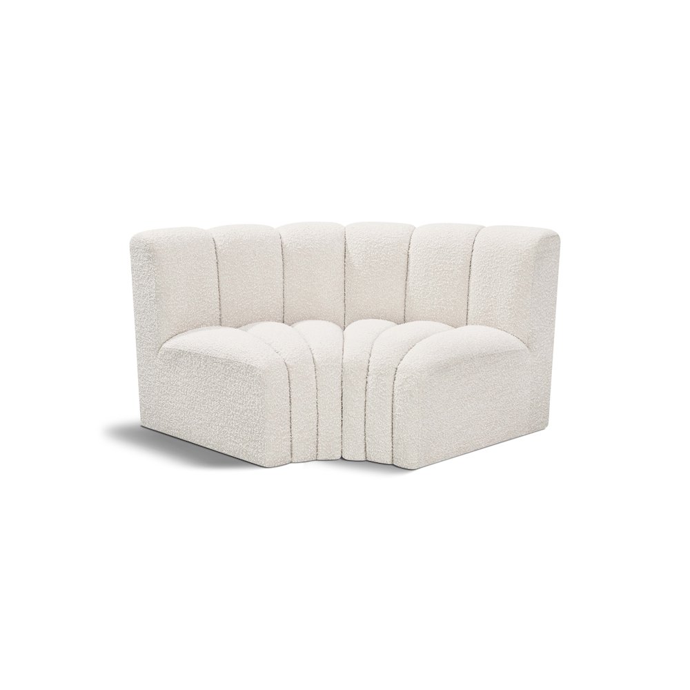 Arc Cream Boucle Fabric Modular Sofa. Picture 1