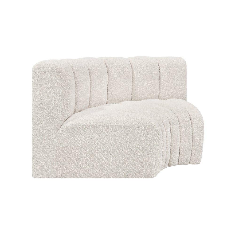 Arc Cream Boucle Fabric Modular Sofa. Picture 4