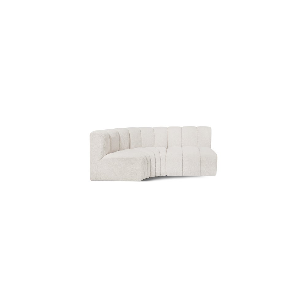 Arc Cream Boucle Fabric Modular Sofa. Picture 1