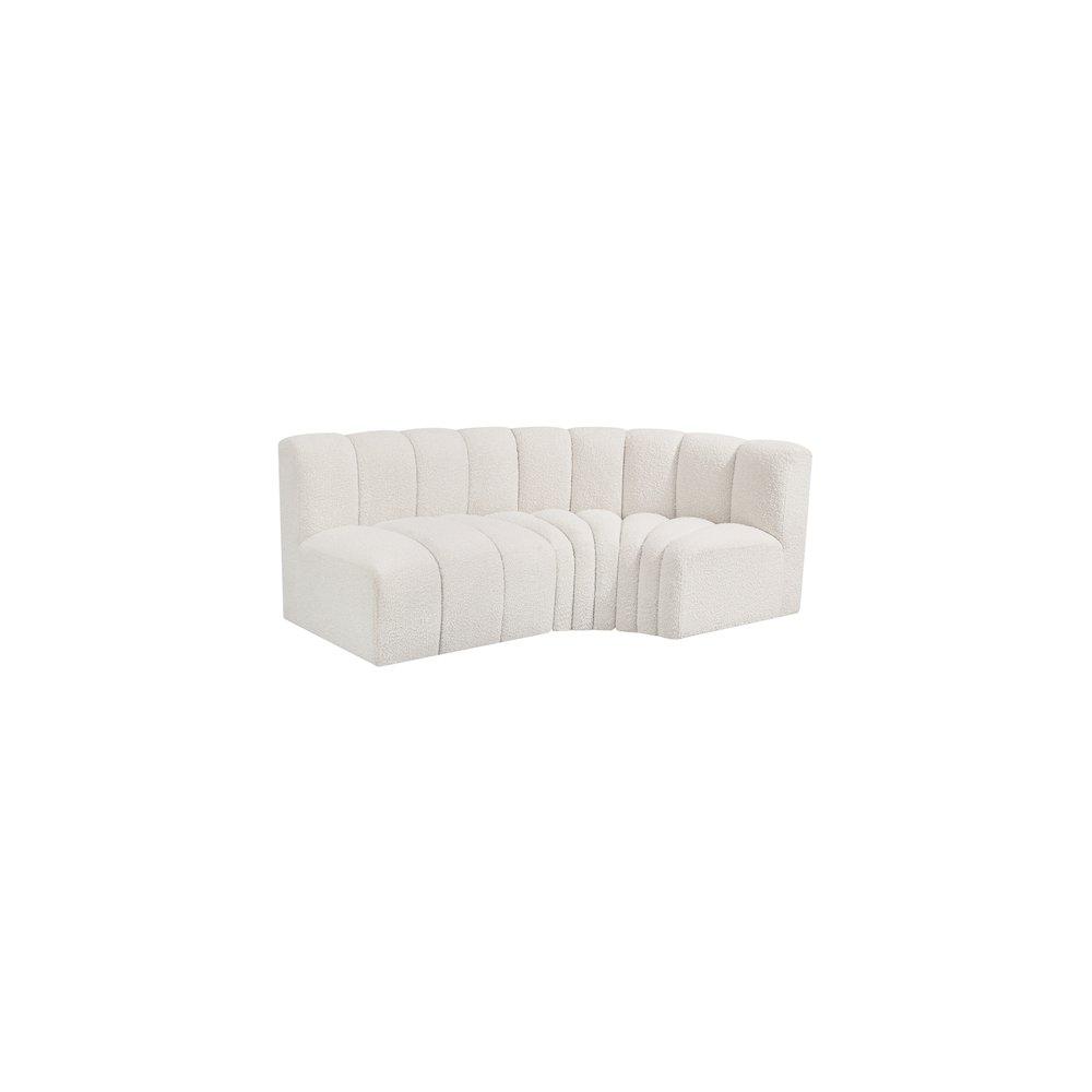 Arc Cream Boucle Fabric Modular Sofa. Picture 4