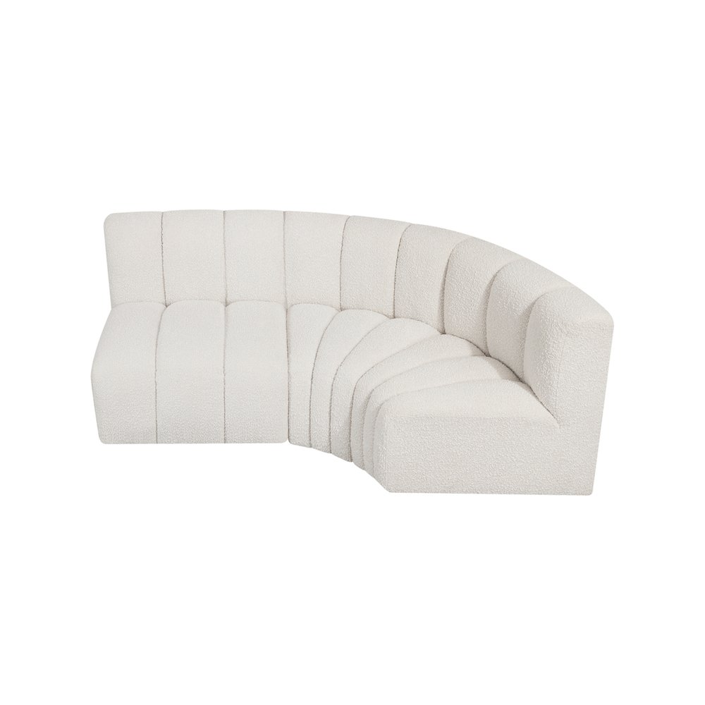 Arc Cream Boucle Fabric Modular Sofa. Picture 5