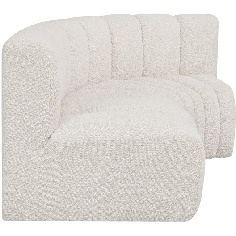 Arc Cream Boucle Fabric Modular Sofa. Picture 6