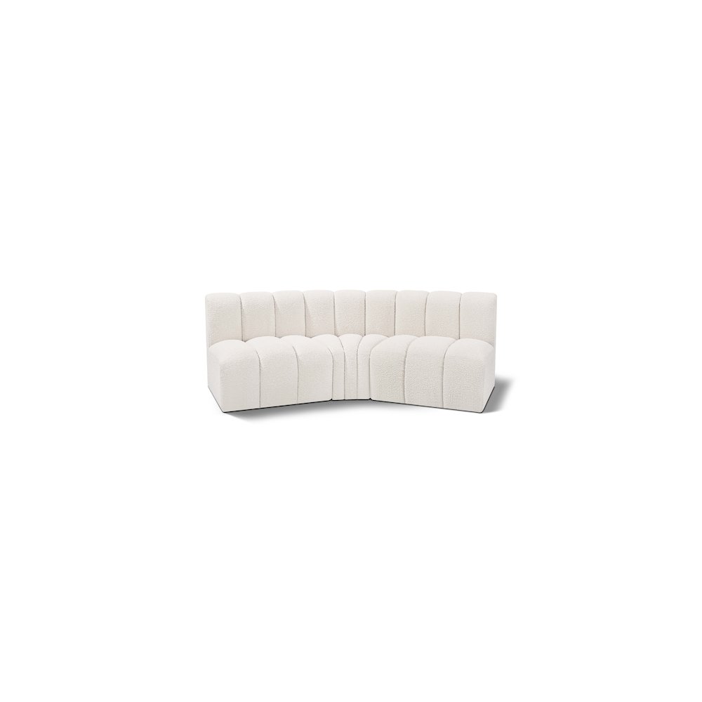 Arc Cream Boucle Fabric Modular Sofa. Picture 1