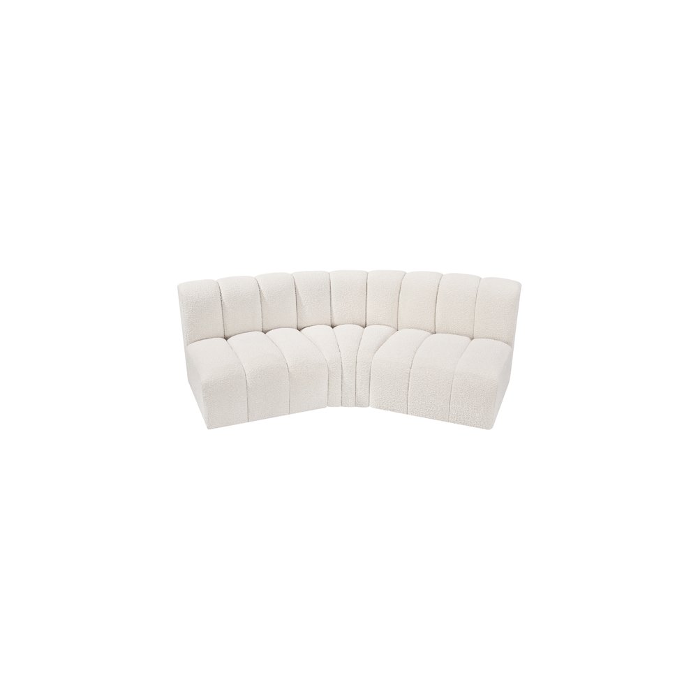 Arc Cream Boucle Fabric Modular Sofa. Picture 4